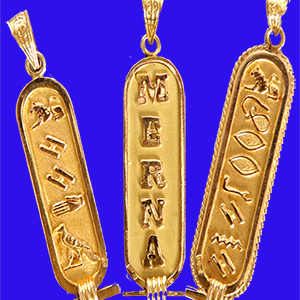 18K Gold Cartouches